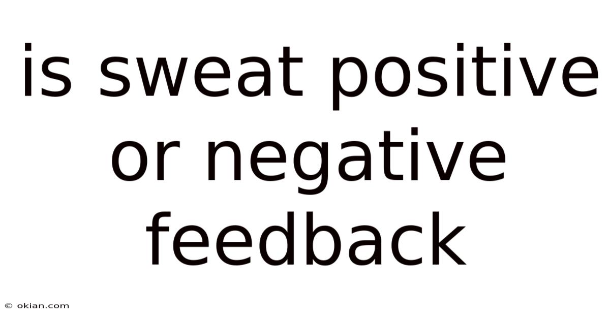 Is Sweat Positive Or Negative Feedback