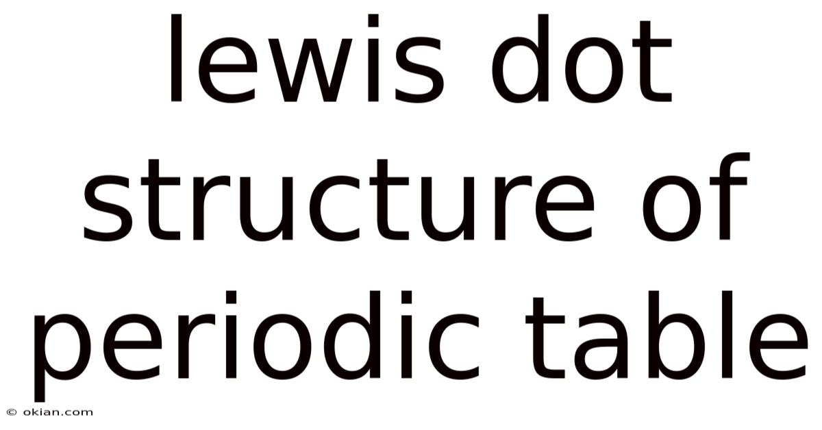 Lewis Dot Structure Of Periodic Table