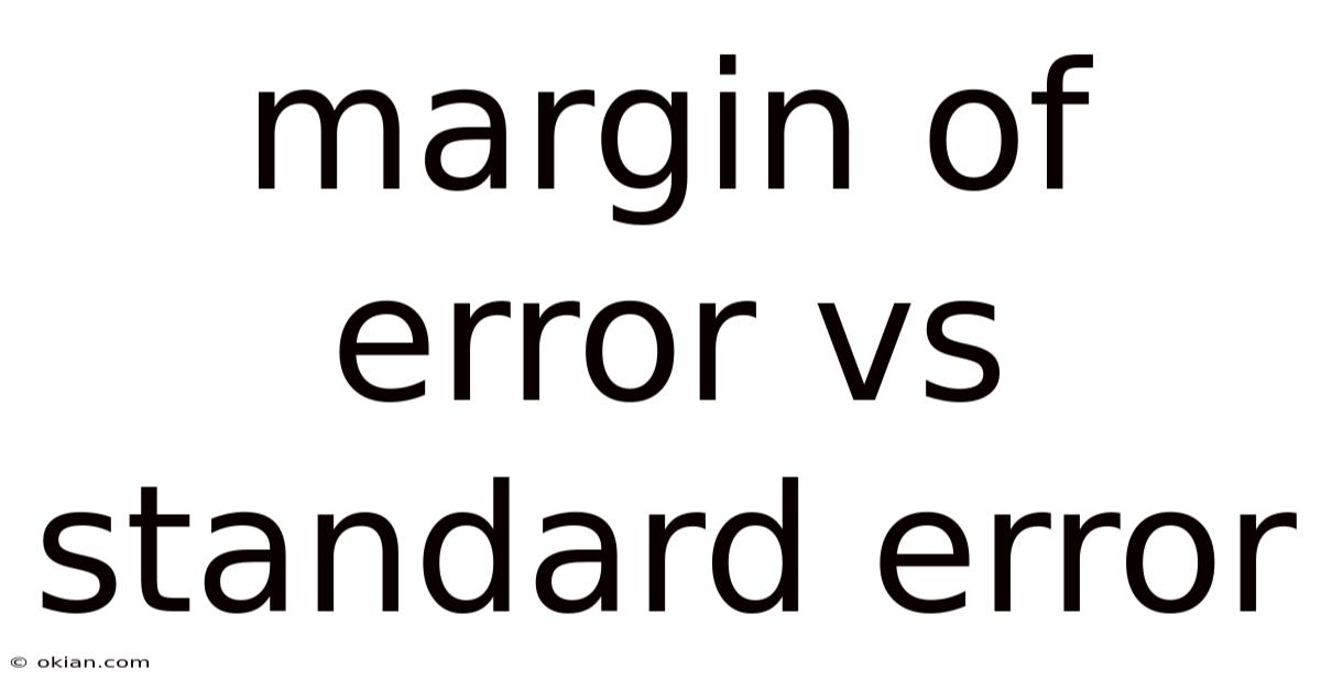 Margin Of Error Vs Standard Error