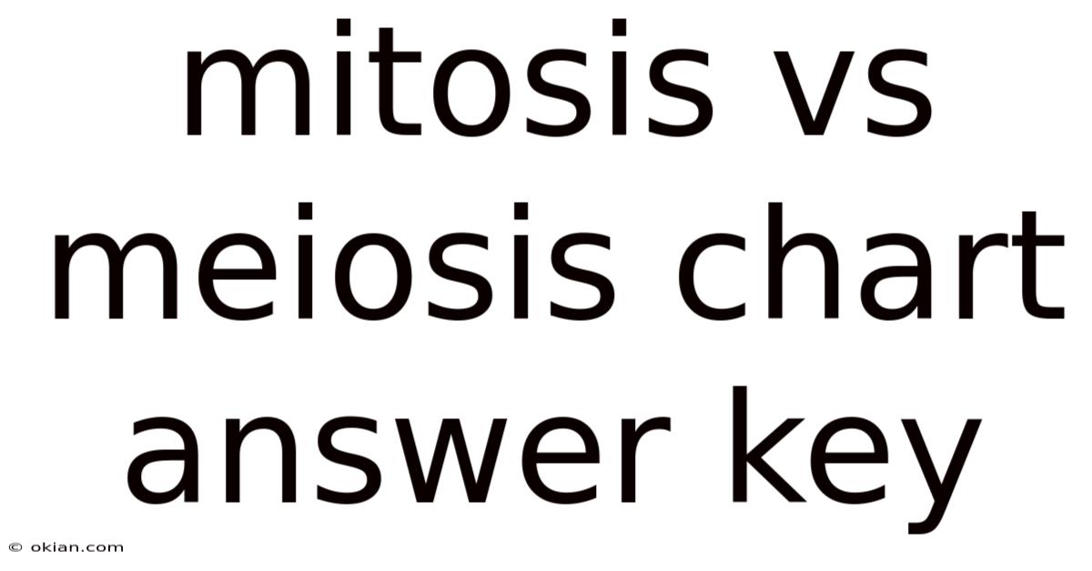 Mitosis Vs Meiosis Chart Answer Key