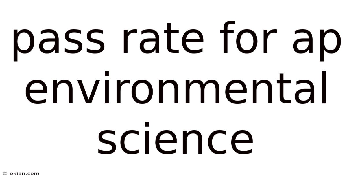 Pass Rate For Ap Environmental Science