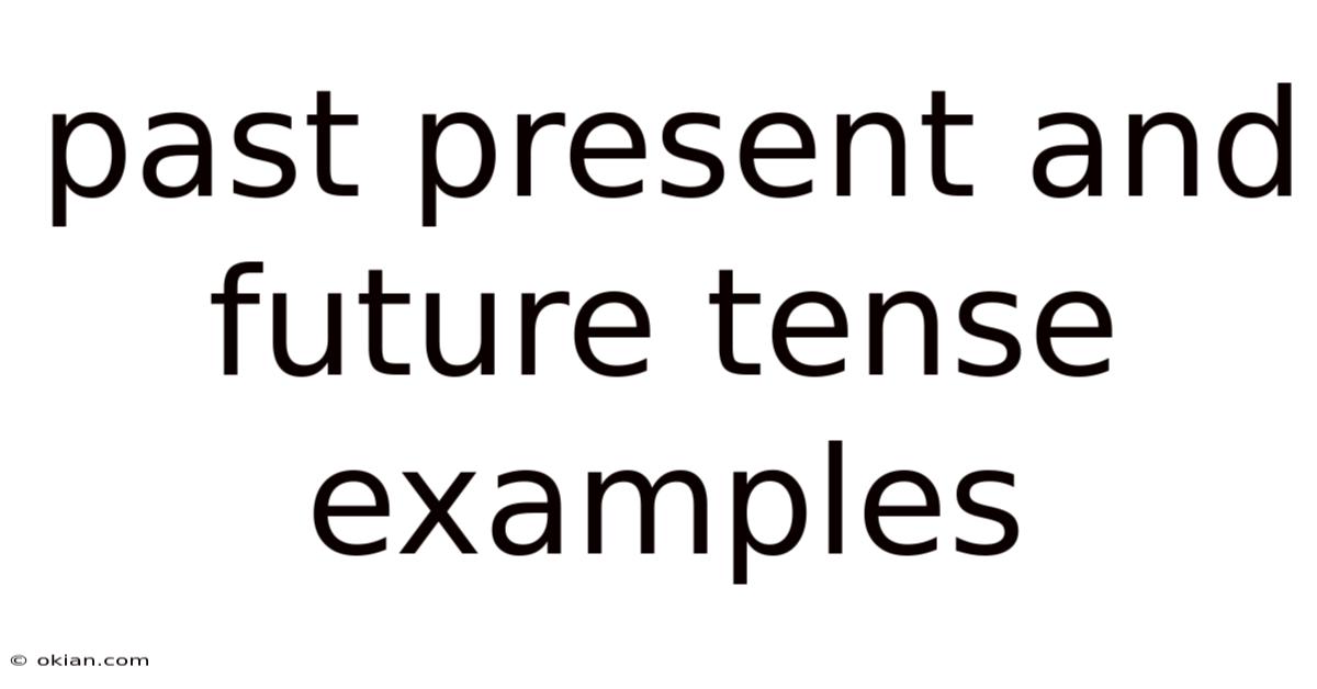 Past Present And Future Tense Examples