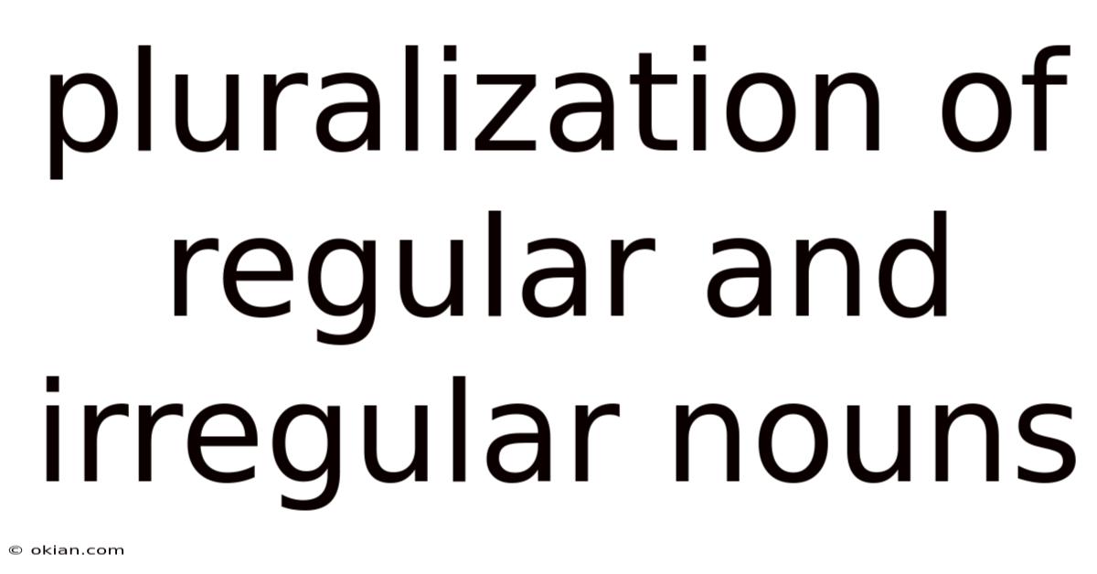 Pluralization Of Regular And Irregular Nouns