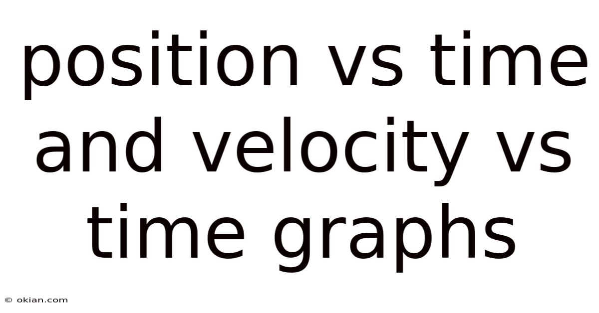 Position Vs Time And Velocity Vs Time Graphs