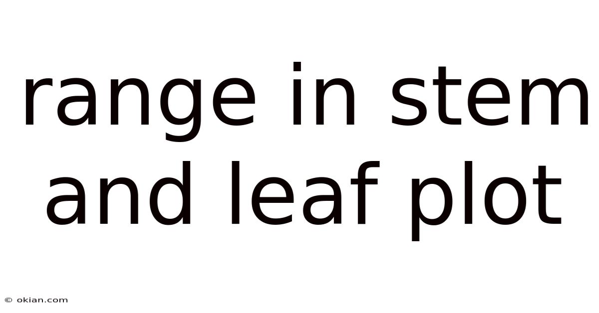Range In Stem And Leaf Plot