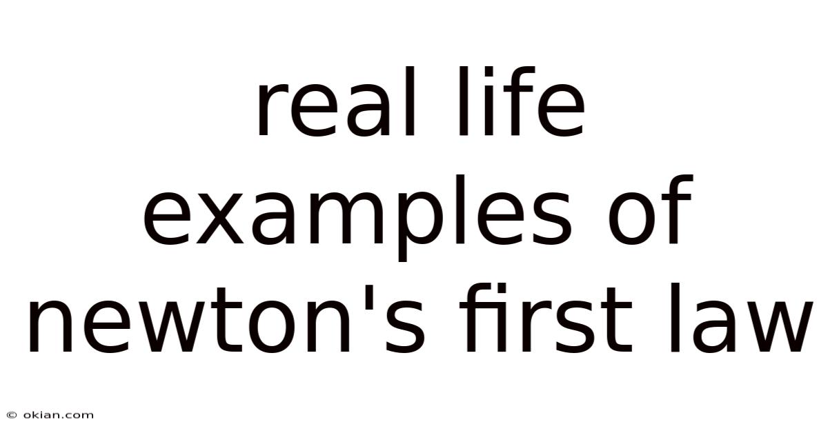 Real Life Examples Of Newton's First Law
