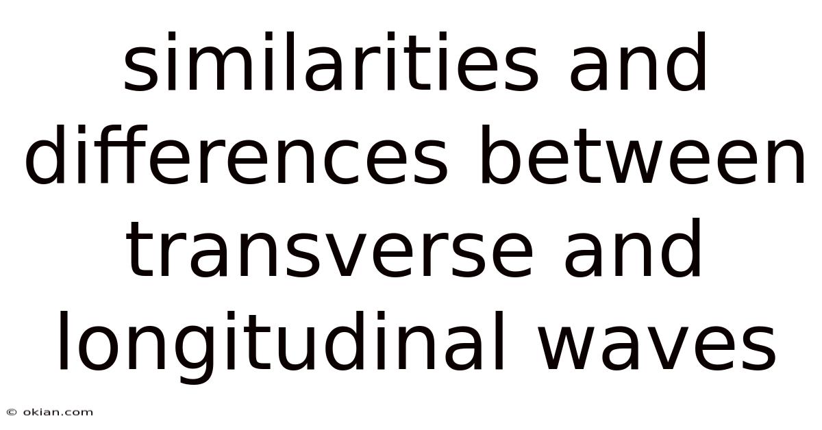 Similarities And Differences Between Transverse And Longitudinal Waves