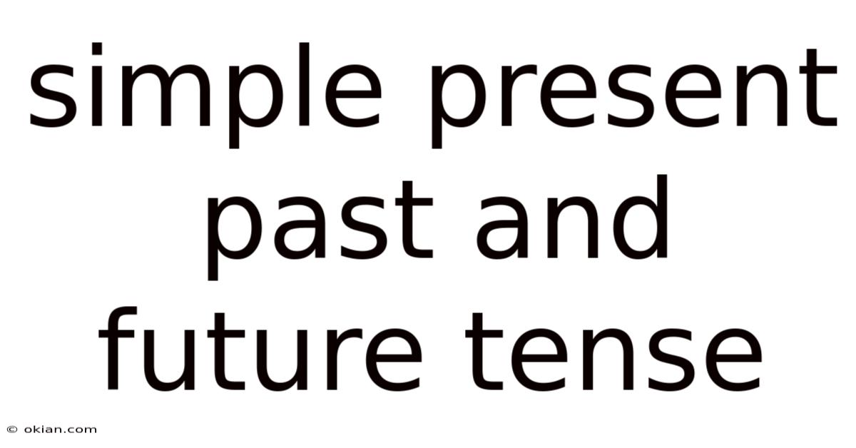 Simple Present Past And Future Tense