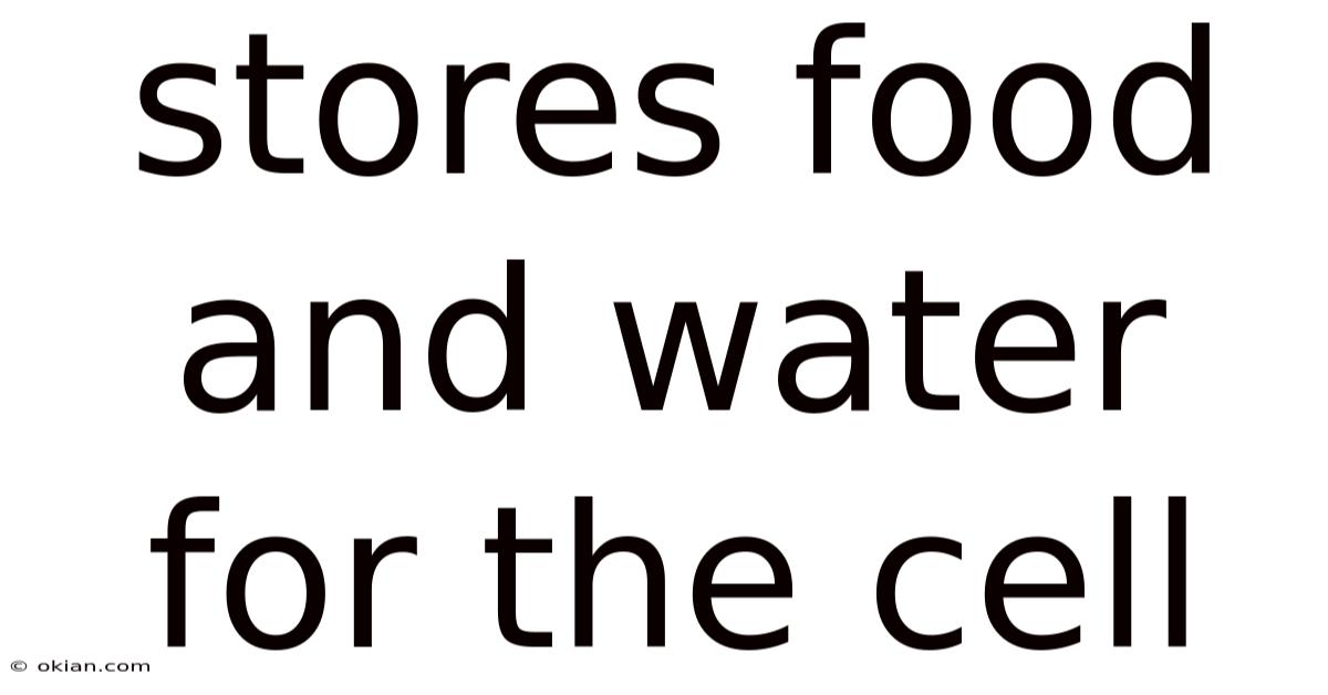 Stores Food And Water For The Cell