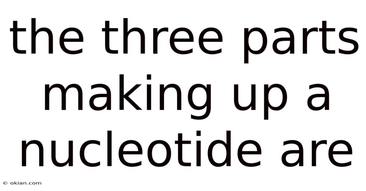 The Three Parts Making Up A Nucleotide Are