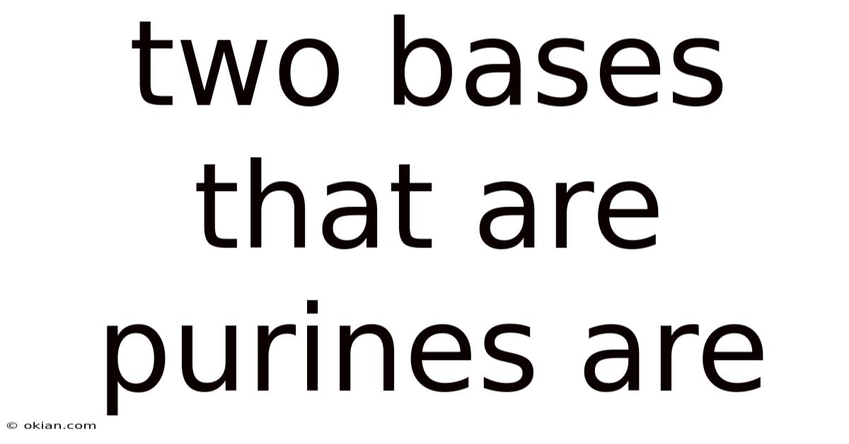 Two Bases That Are Purines Are