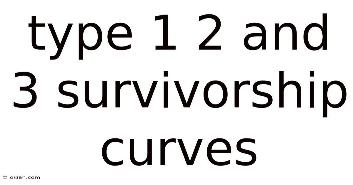 Type 1 2 And 3 Survivorship Curves
