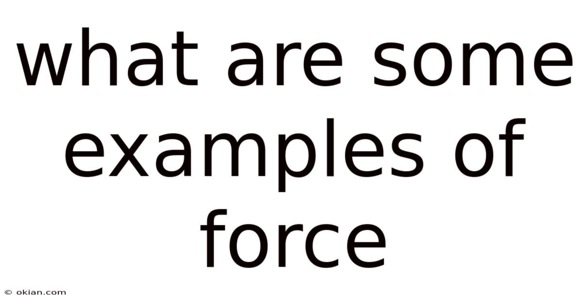 What Are Some Examples Of Force