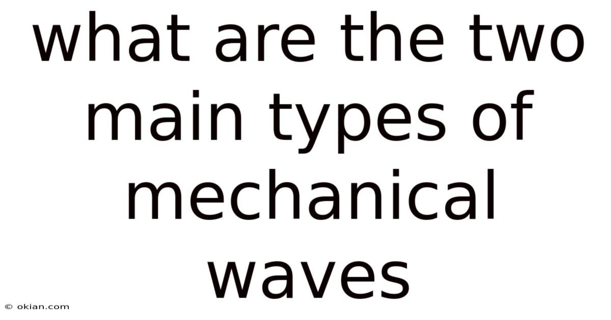 What Are The Two Main Types Of Mechanical Waves