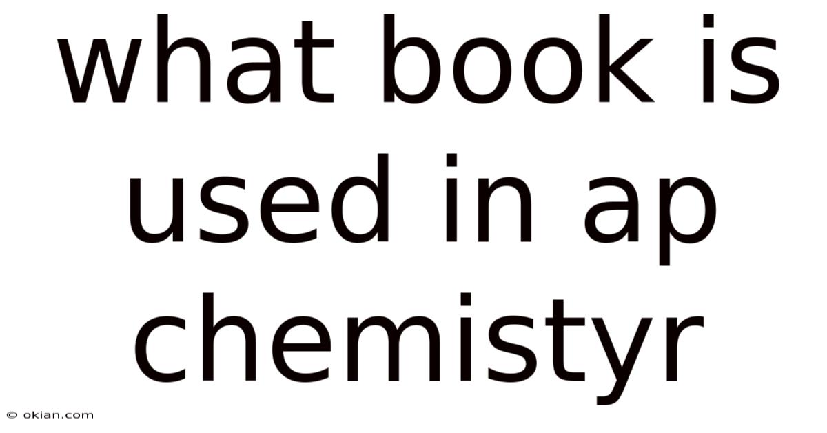 What Book Is Used In Ap Chemistyr