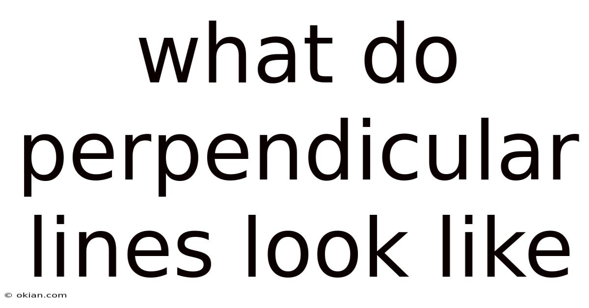 What Do Perpendicular Lines Look Like