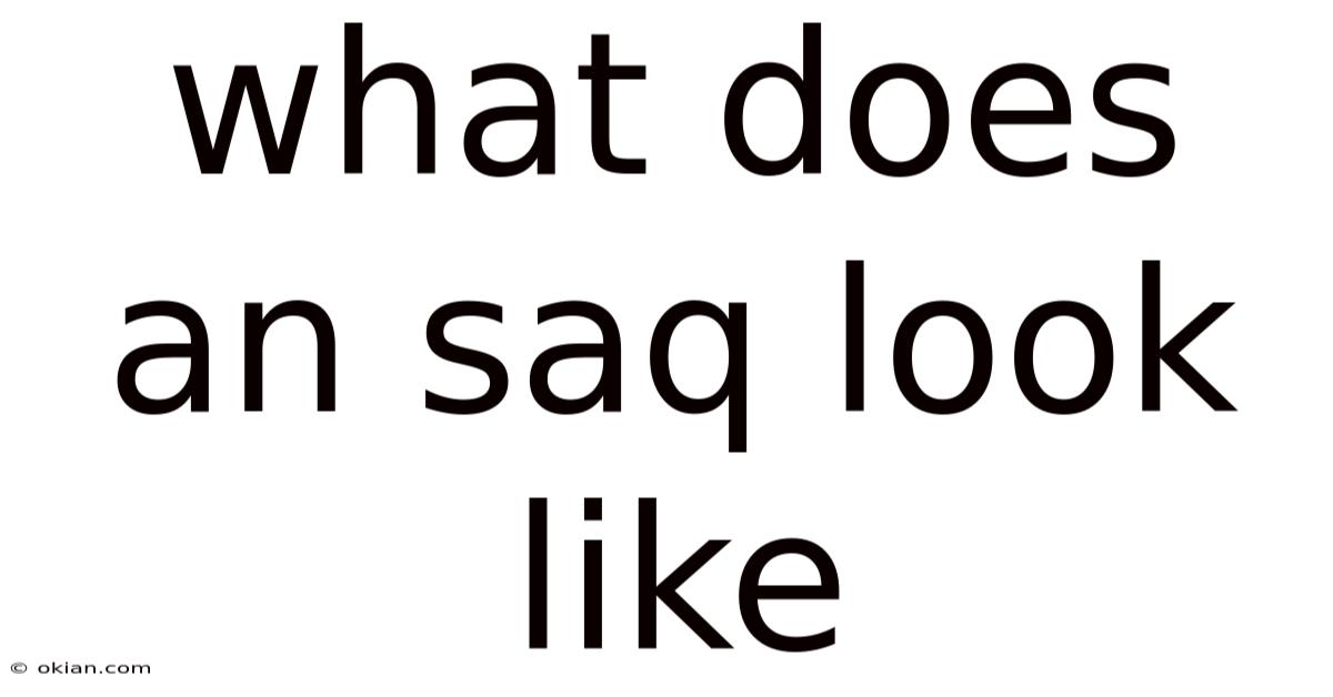 What Does An Saq Look Like