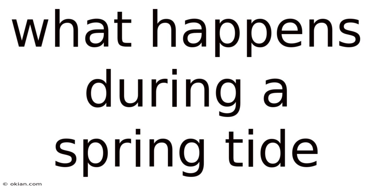 What Happens During A Spring Tide
