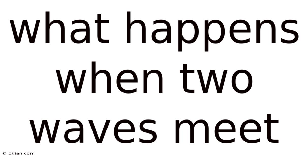 What Happens When Two Waves Meet
