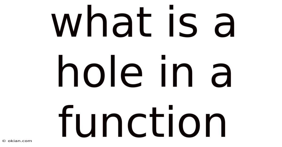 What Is A Hole In A Function