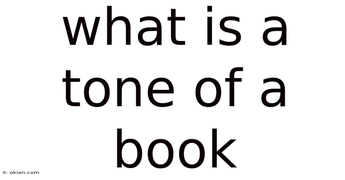 What Is A Tone Of A Book
