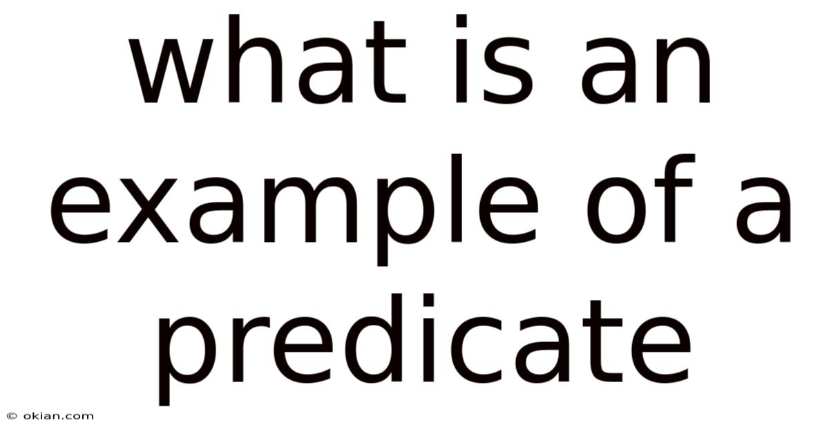 What Is An Example Of A Predicate
