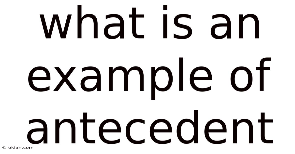 What Is An Example Of Antecedent