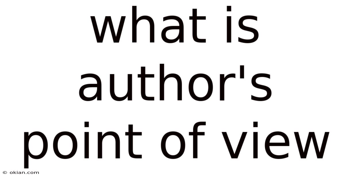 What Is Author's Point Of View