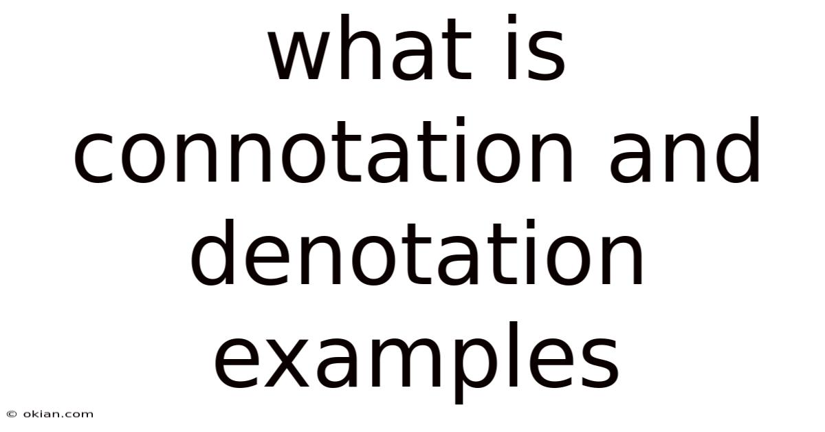 What Is Connotation And Denotation Examples