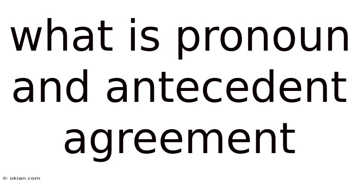 What Is Pronoun And Antecedent Agreement
