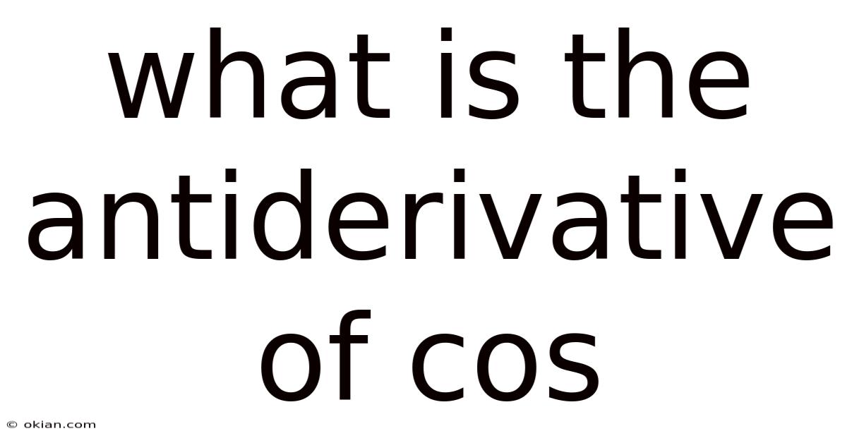 What Is The Antiderivative Of Cos