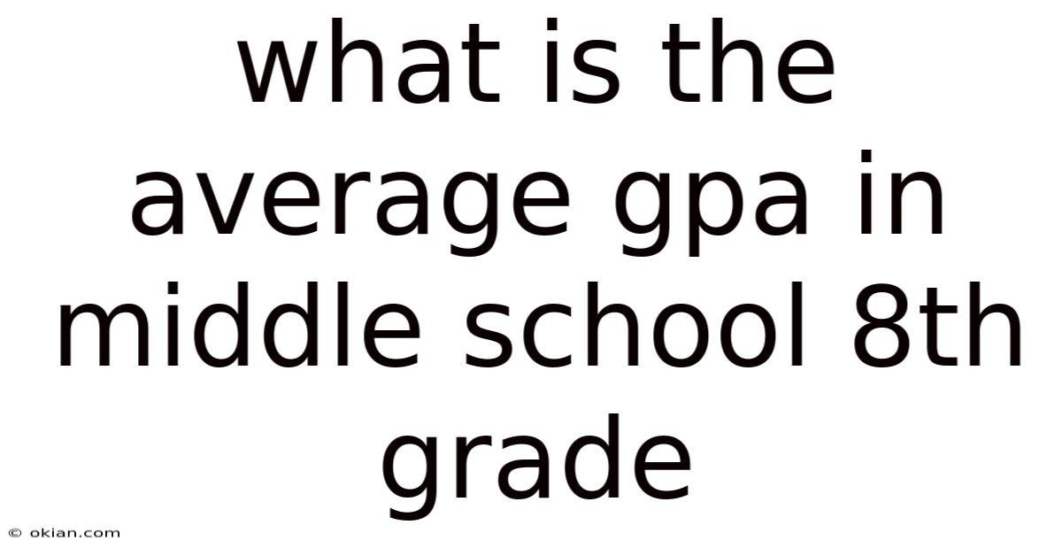 What Is The Average Gpa In Middle School 8th Grade