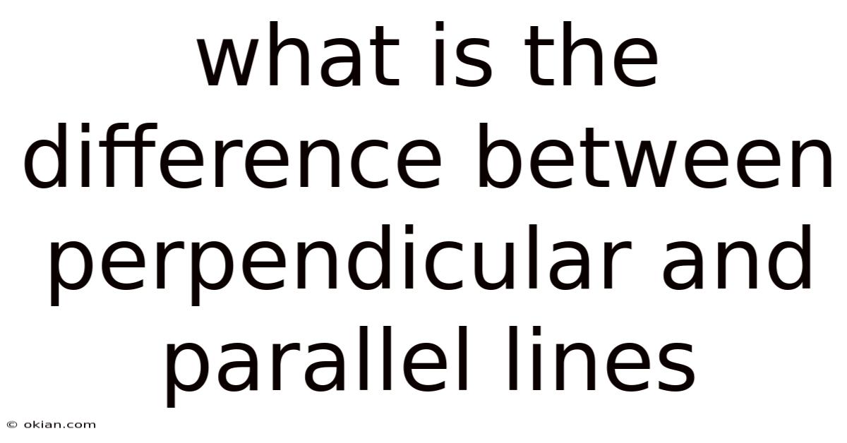 What Is The Difference Between Perpendicular And Parallel Lines