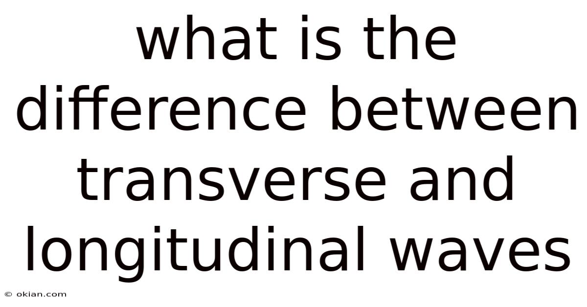 What Is The Difference Between Transverse And Longitudinal Waves