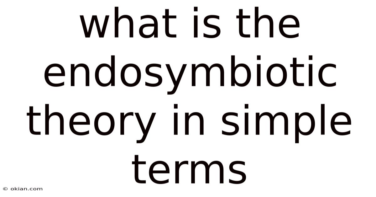 What Is The Endosymbiotic Theory In Simple Terms