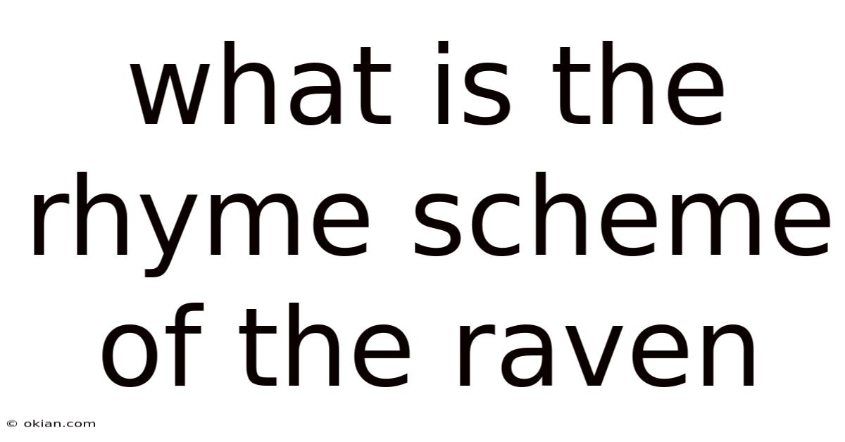 What Is The Rhyme Scheme Of The Raven