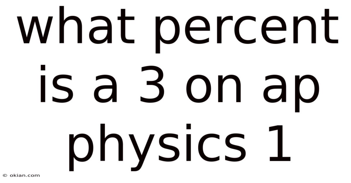 What Percent Is A 3 On Ap Physics 1