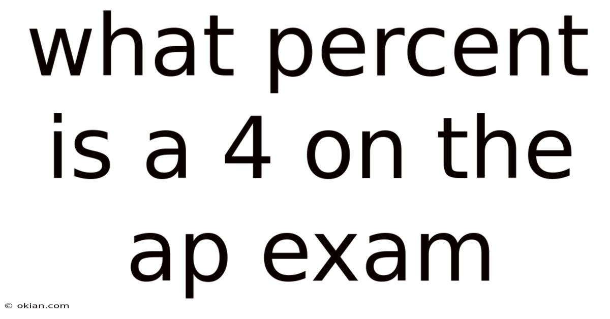 What Percent Is A 4 On The Ap Exam