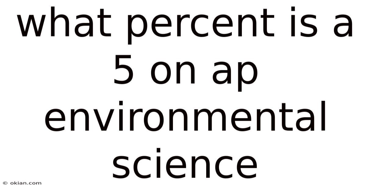 What Percent Is A 5 On Ap Environmental Science