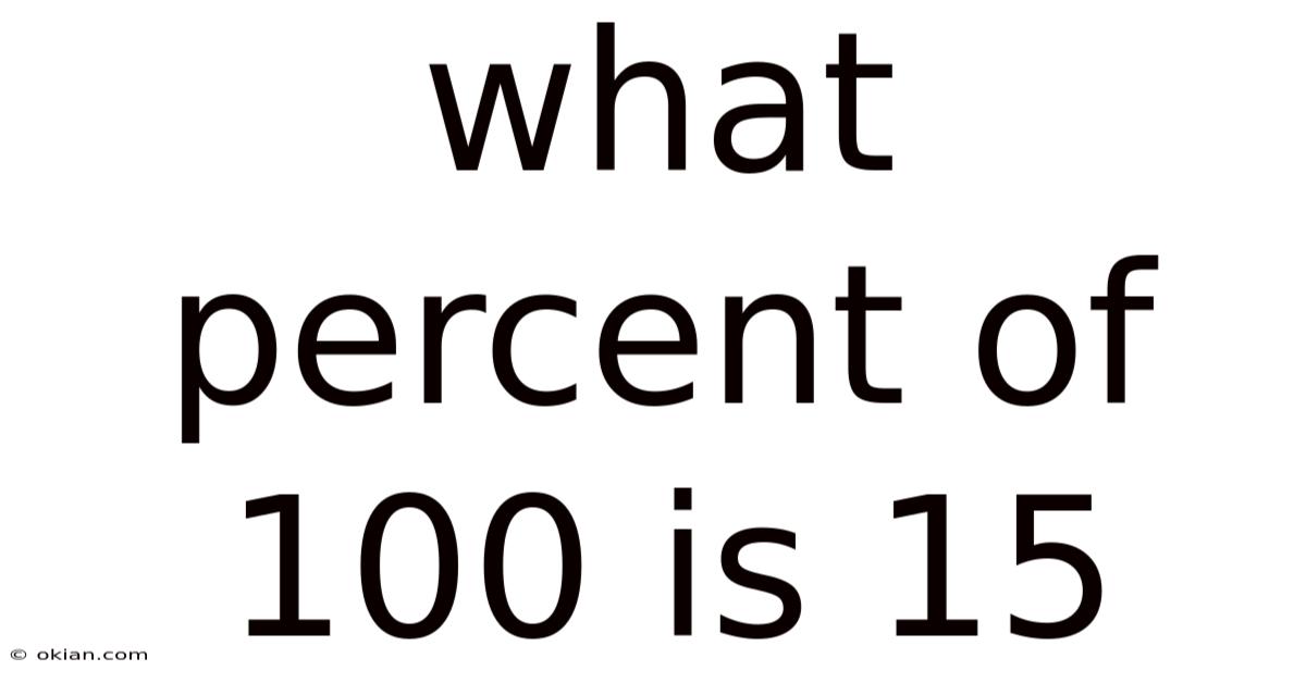 What Percent Of 100 Is 15