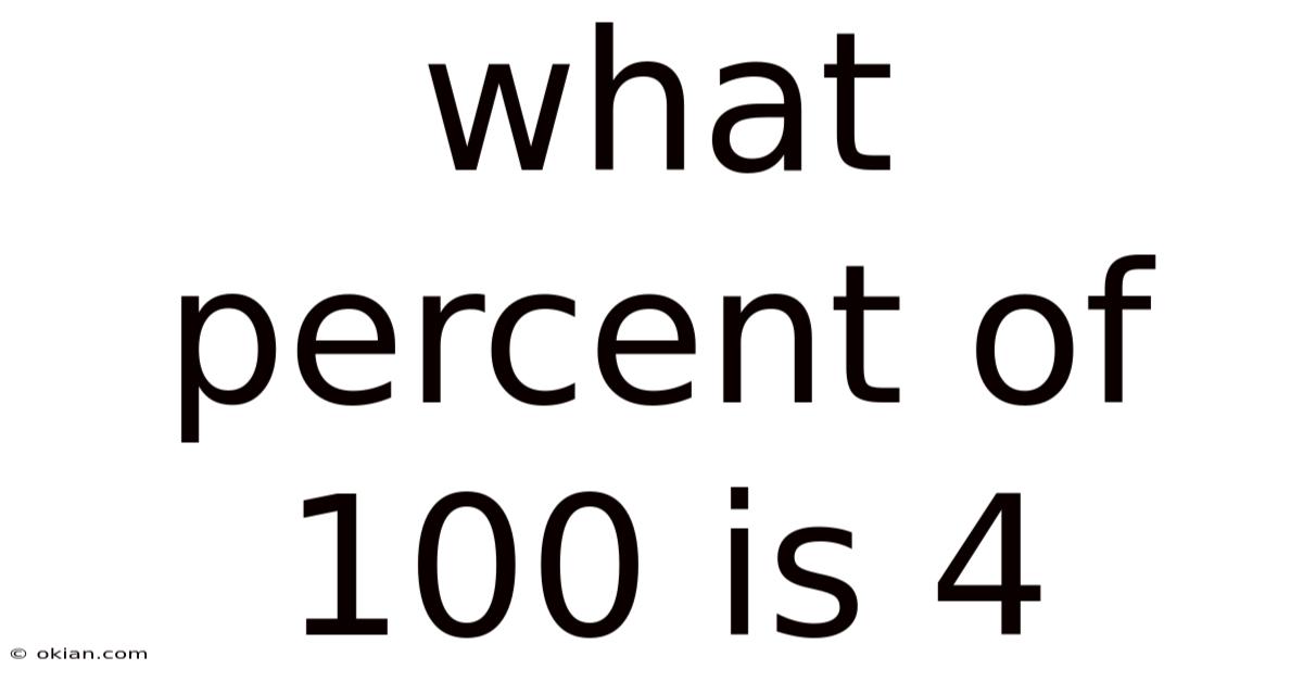 What Percent Of 100 Is 4