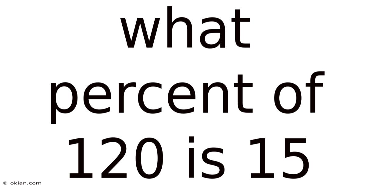 What Percent Of 120 Is 15