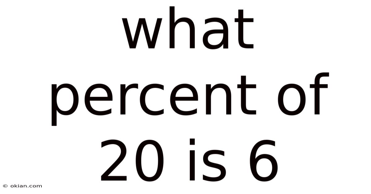 What Percent Of 20 Is 6