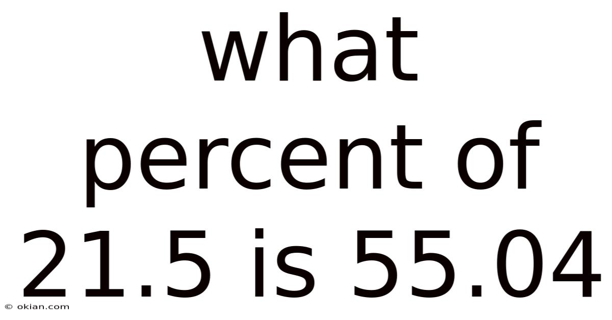 What Percent Of 21.5 Is 55.04