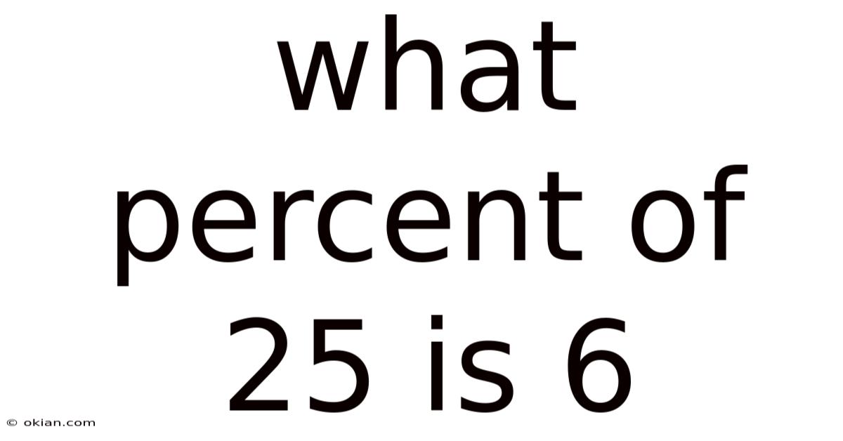 What Percent Of 25 Is 6