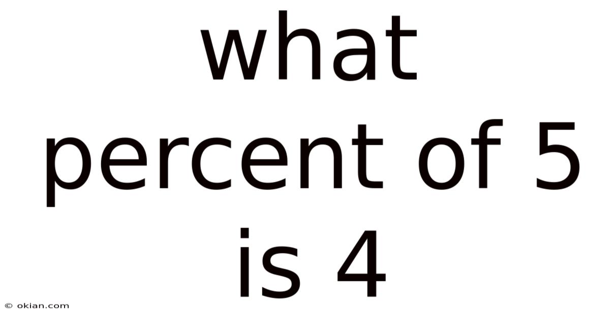 What Percent Of 5 Is 4