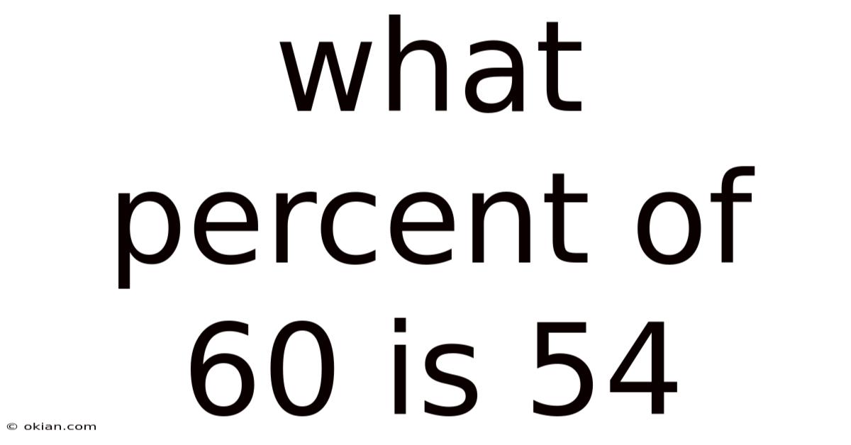 What Percent Of 60 Is 54