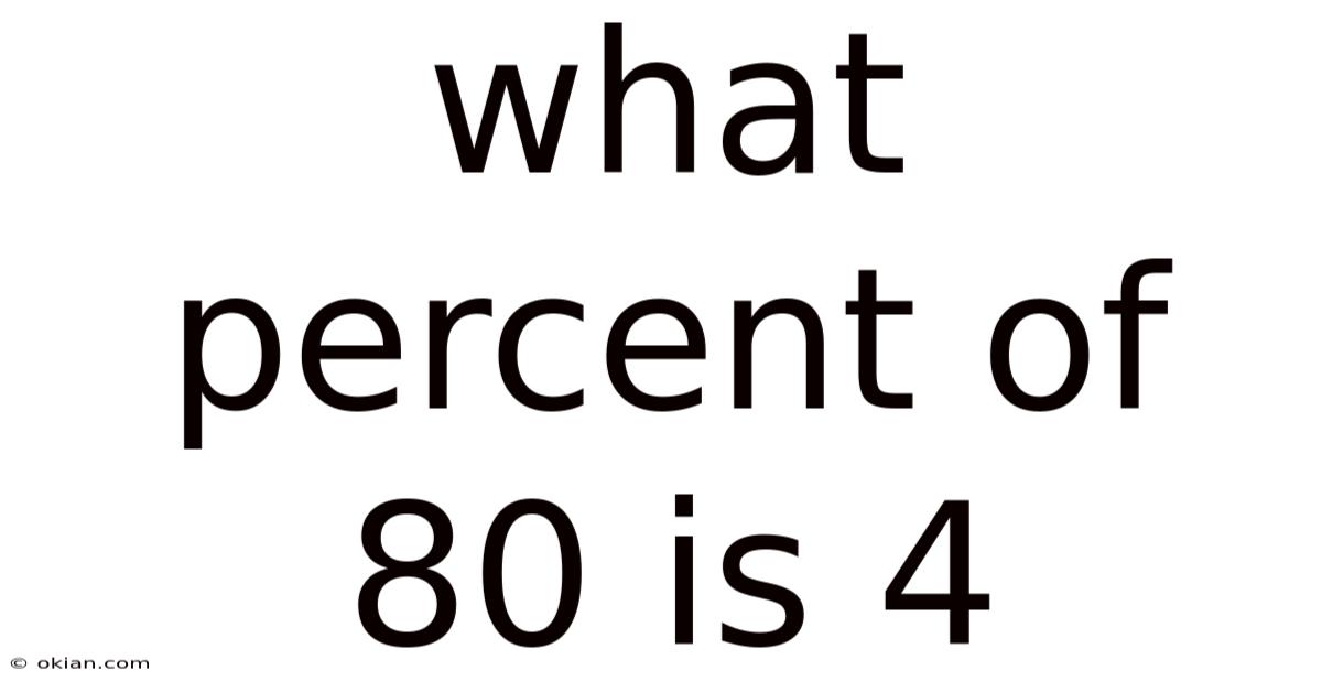 What Percent Of 80 Is 4