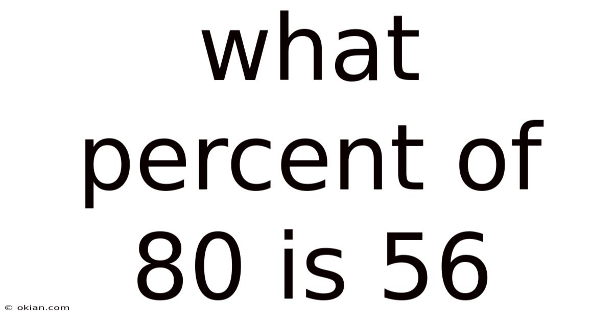 What Percent Of 80 Is 56