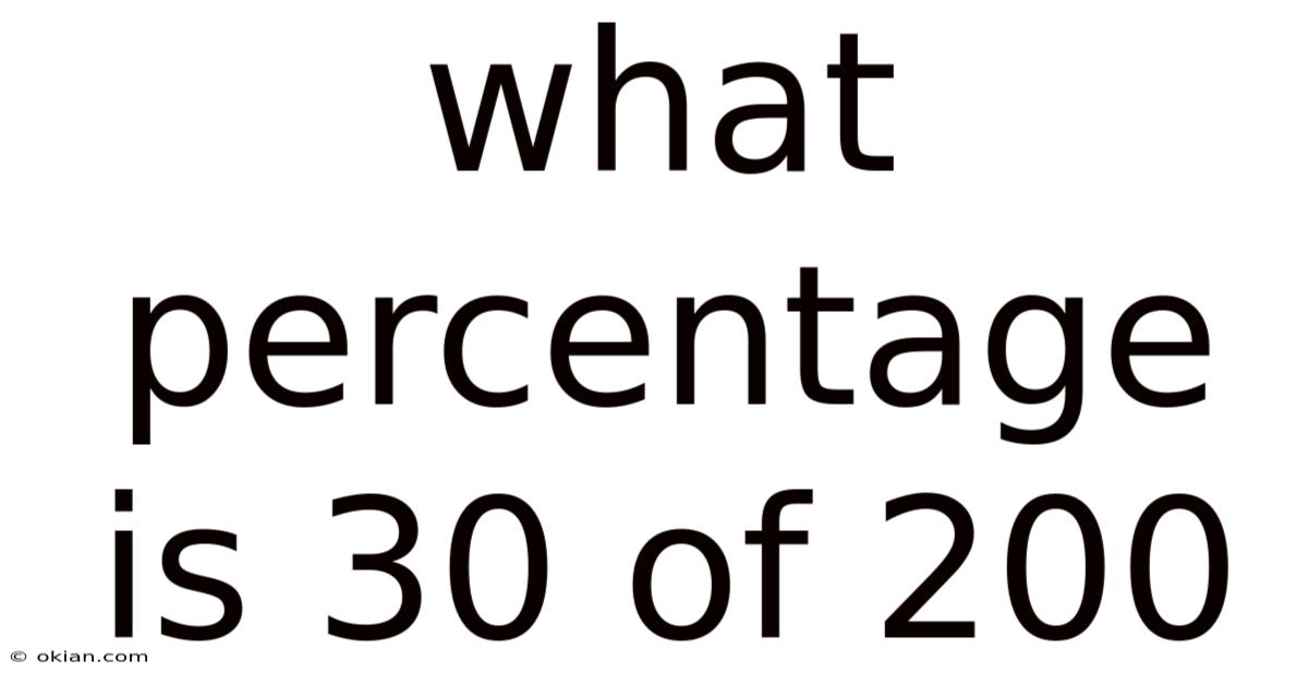 What Percentage Is 30 Of 200